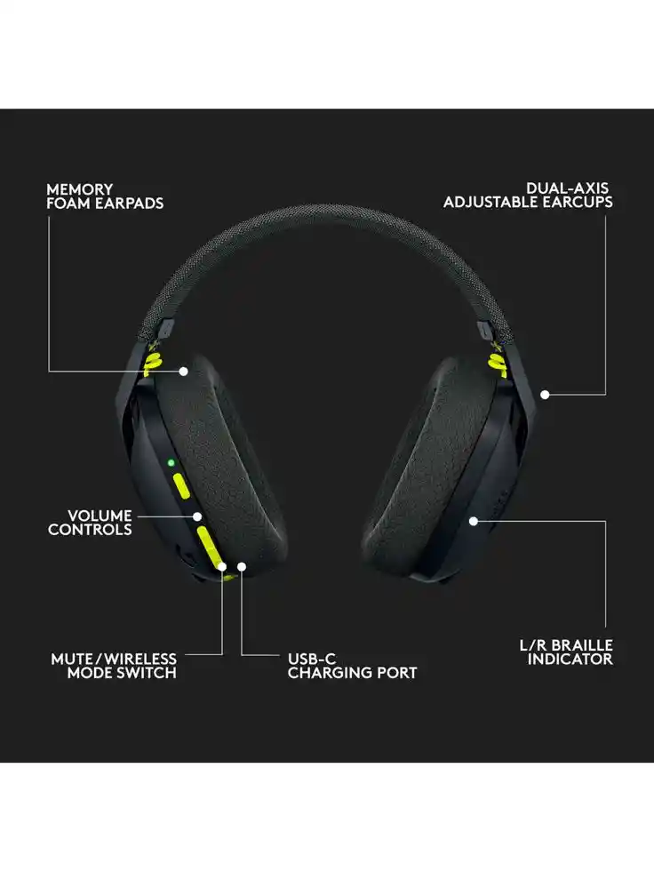 Diadema Logitech Gamer G435 Inalambrica Y Bluetooth