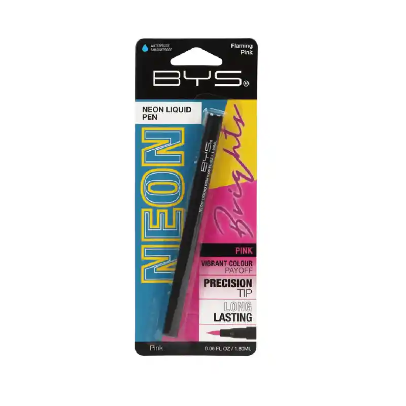 Bys Delineador Neon Liquido Pen Flaming Pink 1.8ml