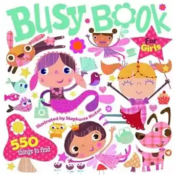 Libro De Busy Book Para Niñas Tapa Dura, 550 Cosas Para Encontrar En Ingles