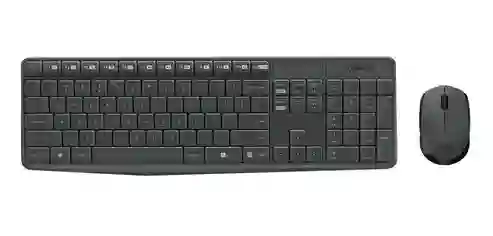 ⭐️kit De Teclado Y Mouse Inalámbrico Logitech Mk235 Español De Color Negro⌨️