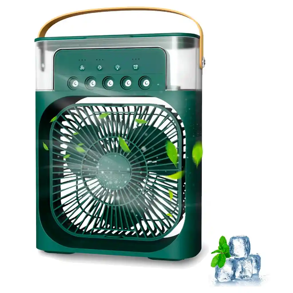 Ventilador Humidificador Ajustable Con Luz Led Portátil