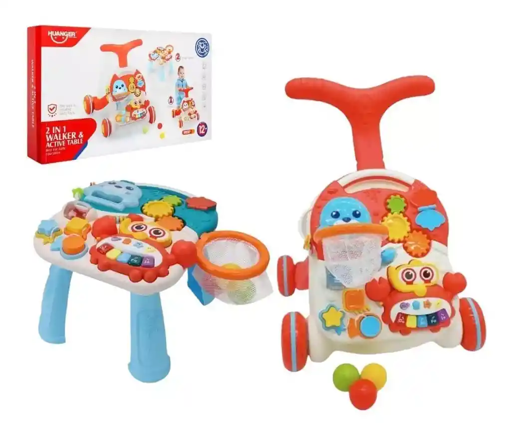 Andadera 2 En 1 Centro Actividades Mesa Juego Bebe Caminador