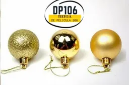 Bolas De Arbol Navidad Doradas X 12 Und