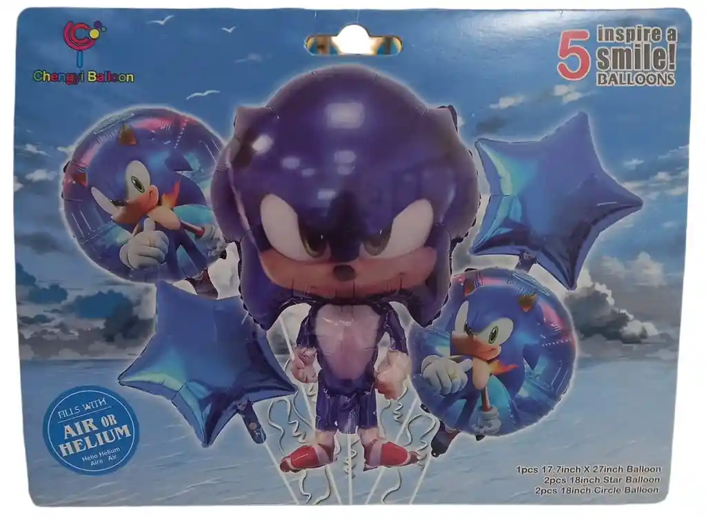 Sonic Globos Metalizados