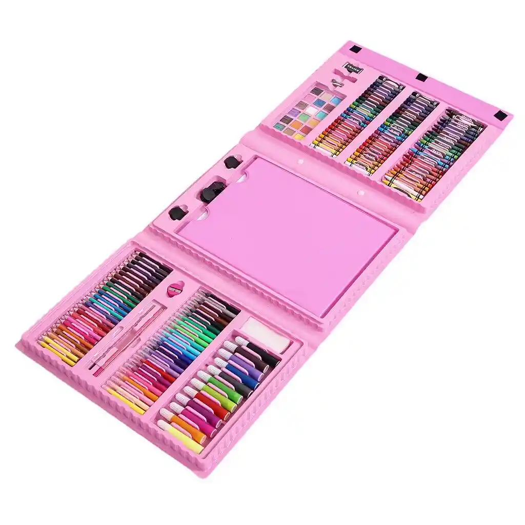 Set Artistico Infantil 208 Piezas Rosado