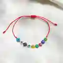 Pulsera Ojos Turcos Hilo Rojo Protección.