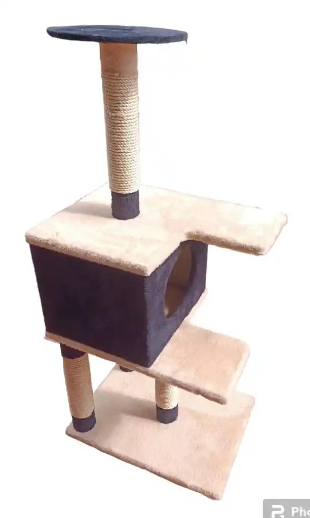 Gimnasio Rascador Para Gatos Árbol 110mt Negro