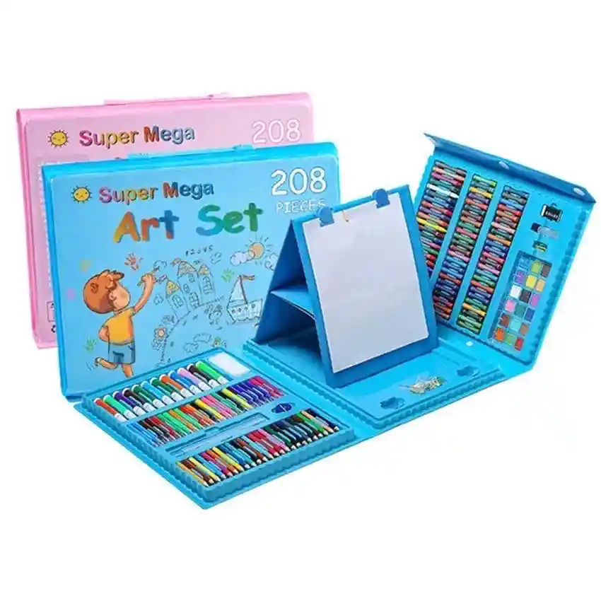 Set Artistico Infantil 208 Piezas Azul