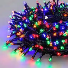 Luces Led Navidad X100 Luces 8 Mts Multicolor Cable Verde