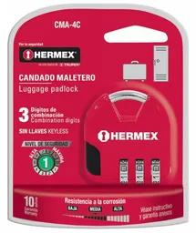 Candado Equipaje Maletero Maleta Clave 3 Digitos Hermex