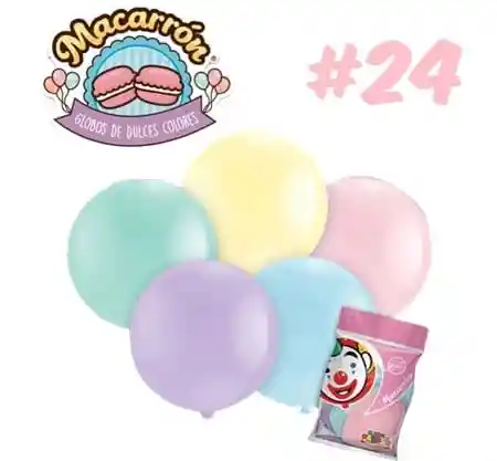 Globos Gigantes Latex/ 61 Cm Colores Variados X Unidad