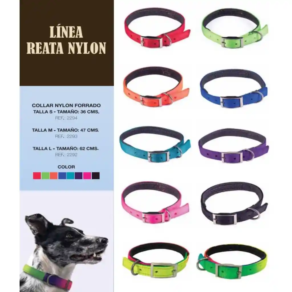 Collar Para Perro Al Torno Reata Neop M Surtido