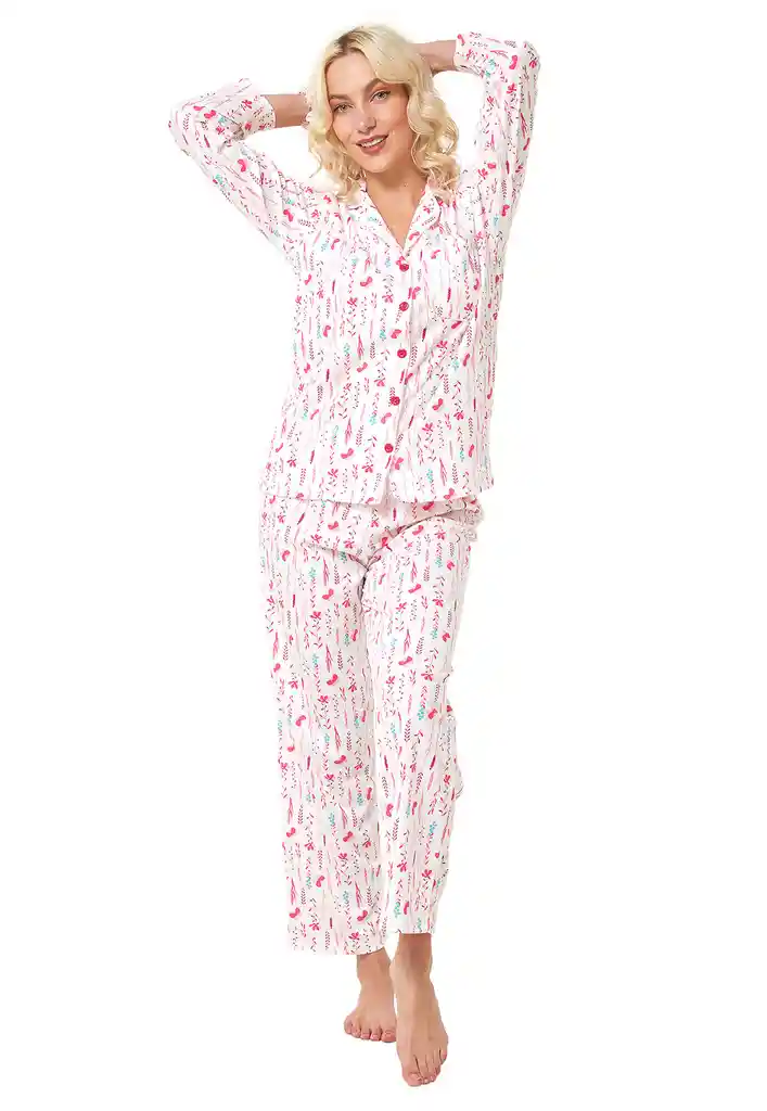 Pijama Mujer Lucia Estampada Santana Amatista Talla S