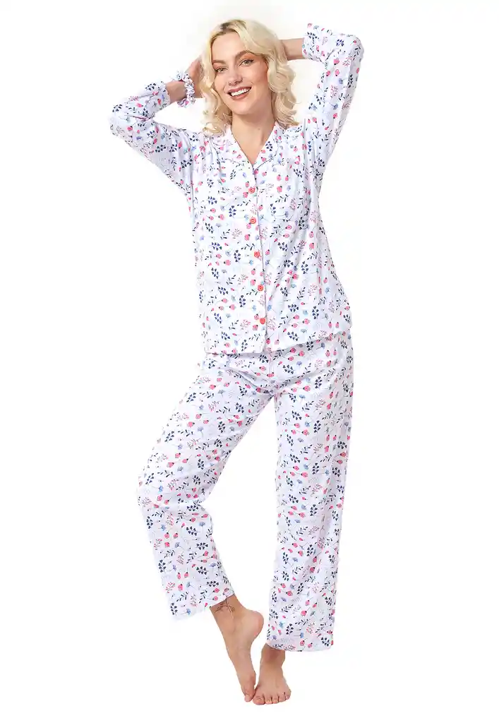 Pijama Mujer Lucia Estampada Santana Floral Talla M