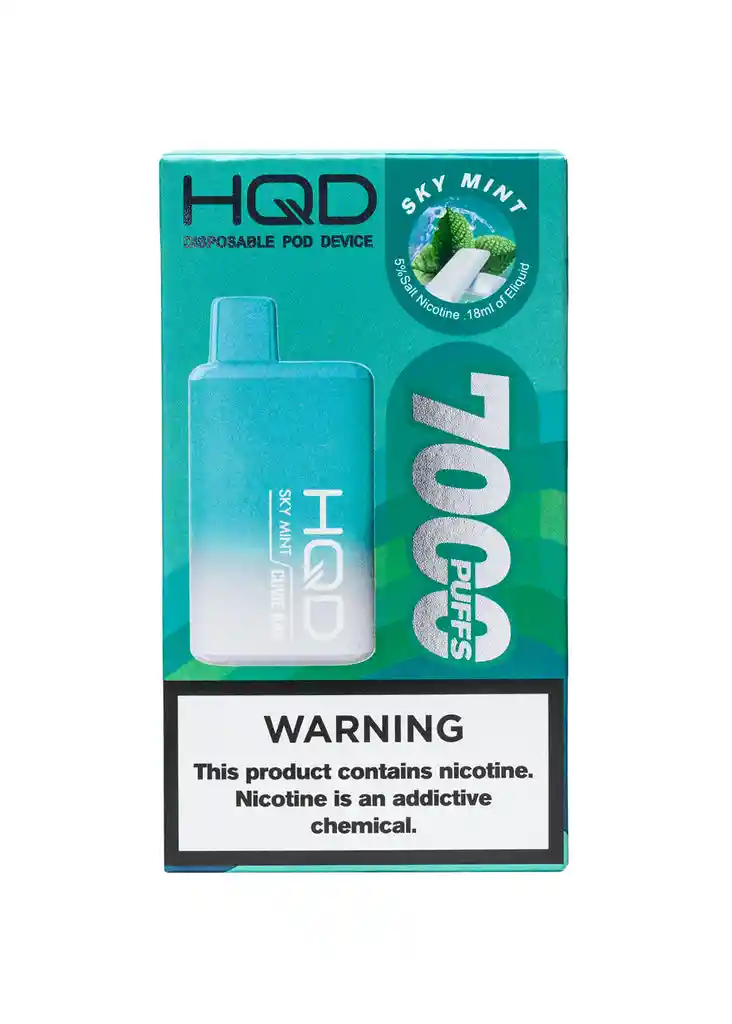 Vape Hqd De 7000 Caladas Sabor Sky Mint