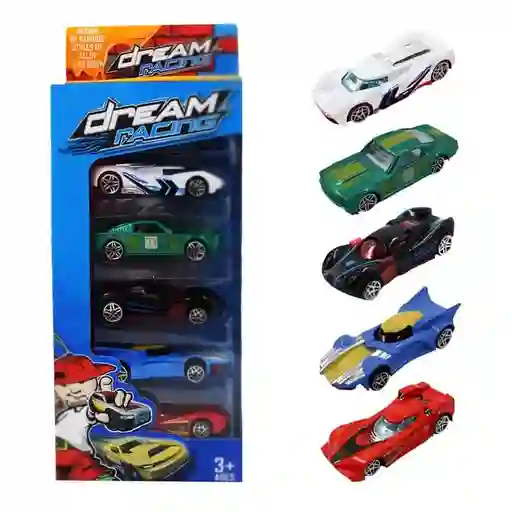 Juguete Kit 5 Cars Dream Racing - Colección De Carros - Carros De Formula 1 - Regalo Especial