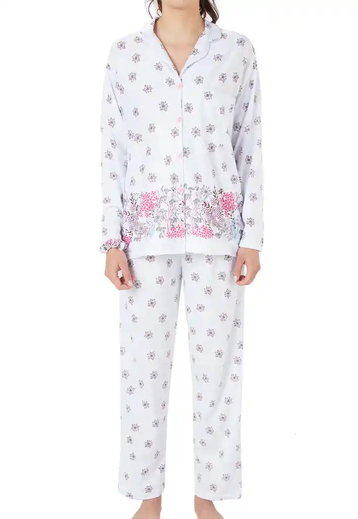 Pijama Mujer Lucia Estampada Santana Lila Fluorescente Talla Xxl