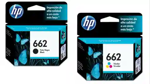 Kit De Cartuchos 662 Negro + Tricolor Original Hp