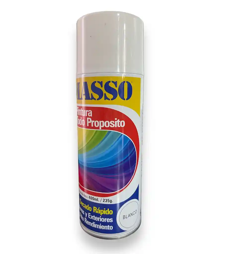 Pintura Laca En Aerosol Blanca Brillante 400ml Masso