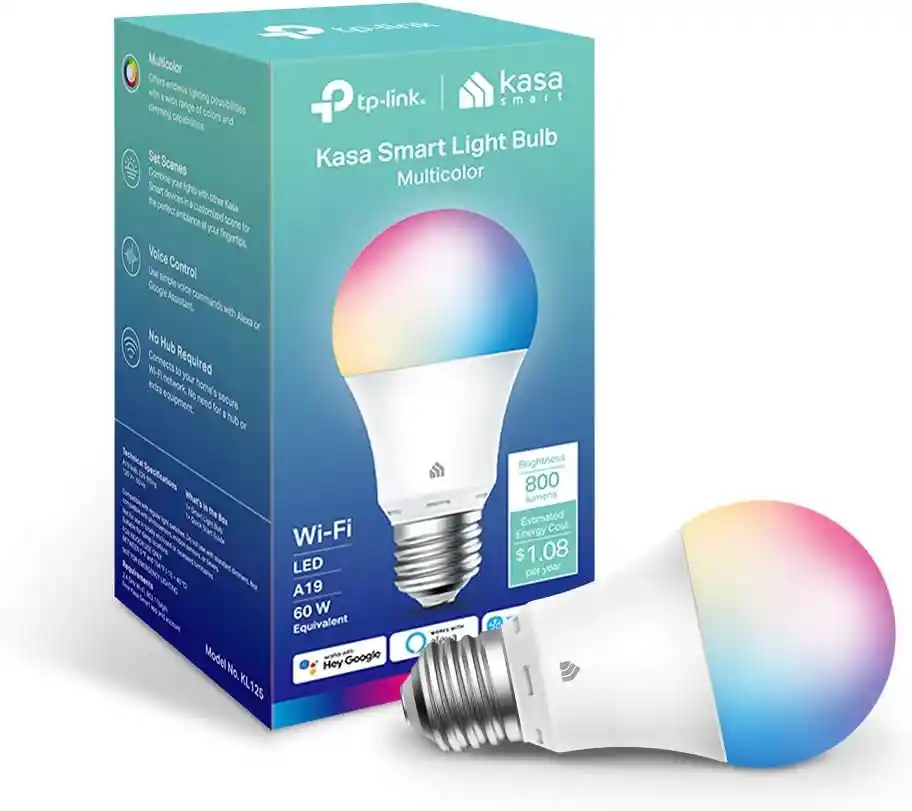 Kasa Bombilla Inteligentes Regulable A19 Compatible Con Alexa Y Google Home