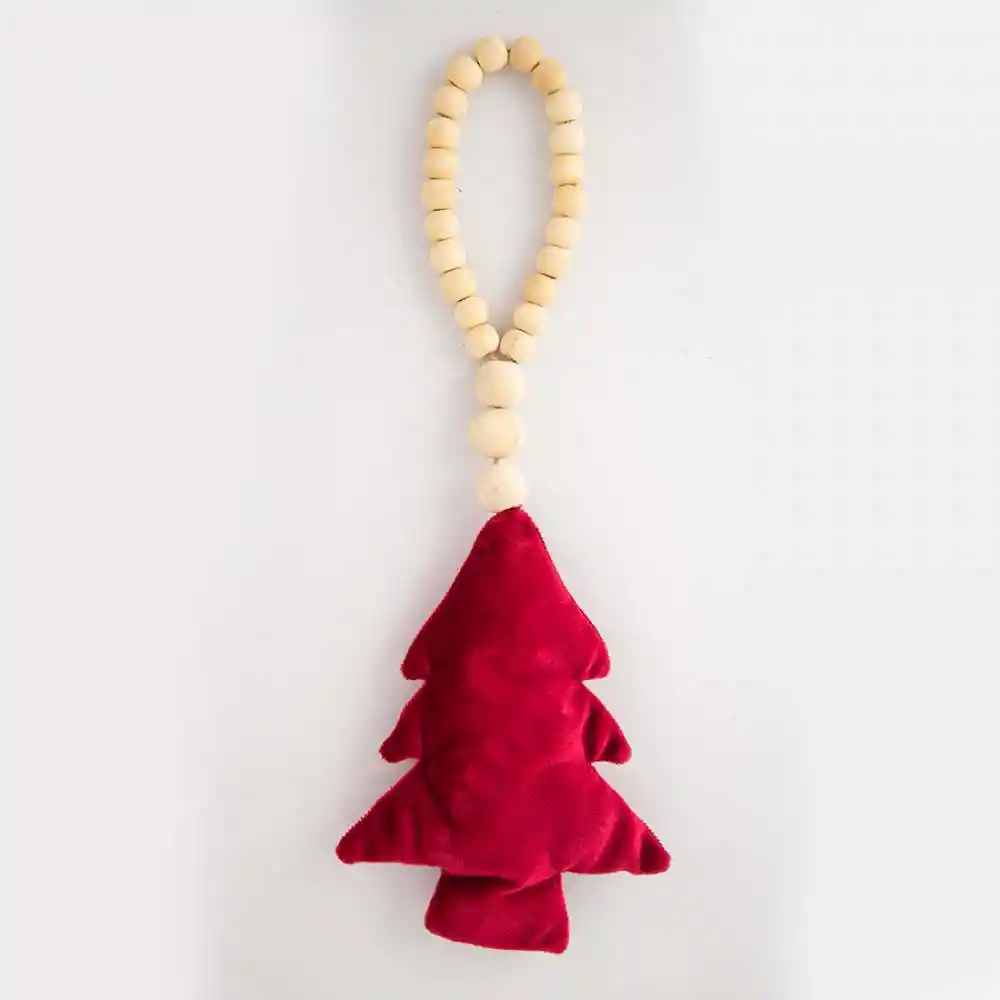 Adorno Arbol Navideño 12x31x3cm Rojo