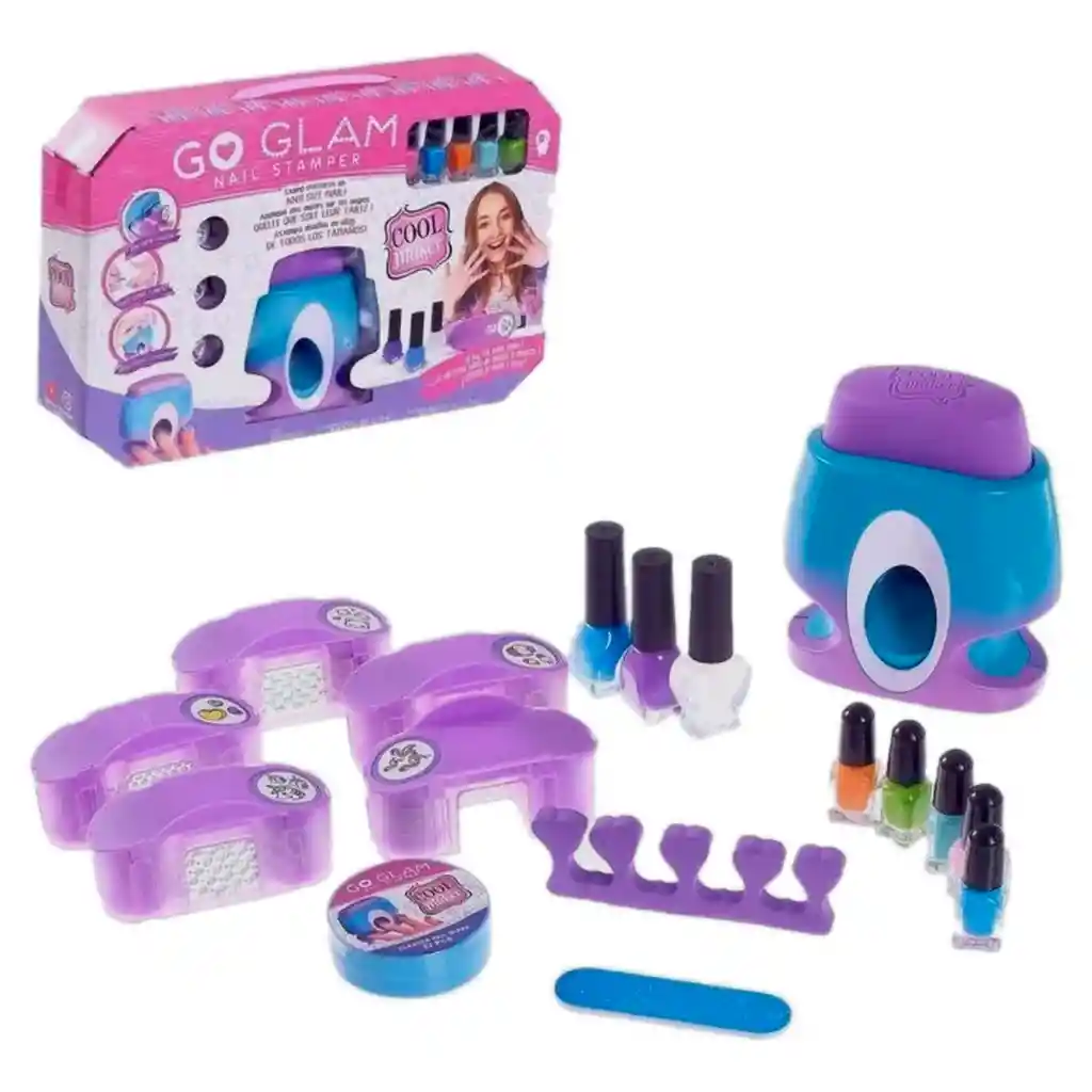 Cool Maker Go Glam Decora 8 Esmaltes + Stickers Juguete Niña Sye-01