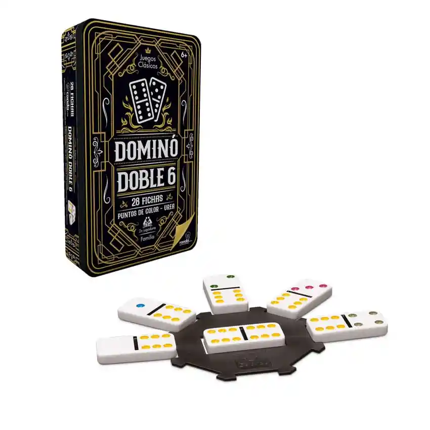 Juego De Mesa Domino Ronda Doble 6 Lata