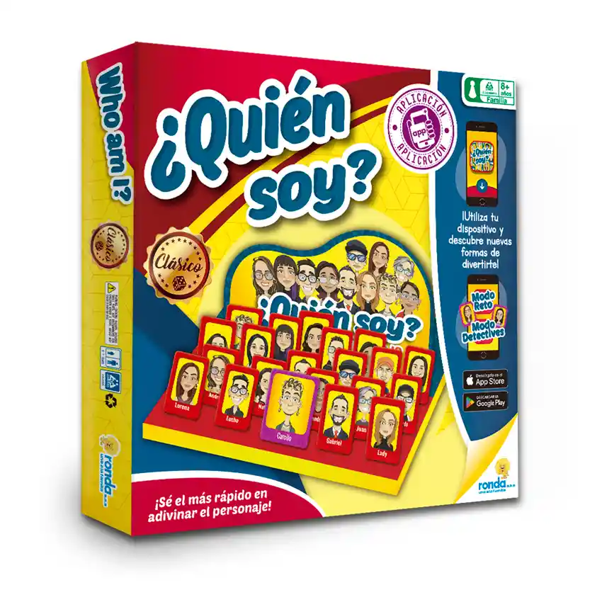 Juego De Mesa Quien Soy Clásico Ronda Cartulina