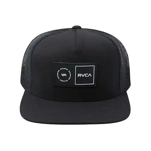 Gorra Rvca Negra Logo Blanco Platform Trucker Blk