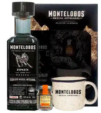 Estuche Mezcal Montelobos Vaso Mas Sal De Gusano