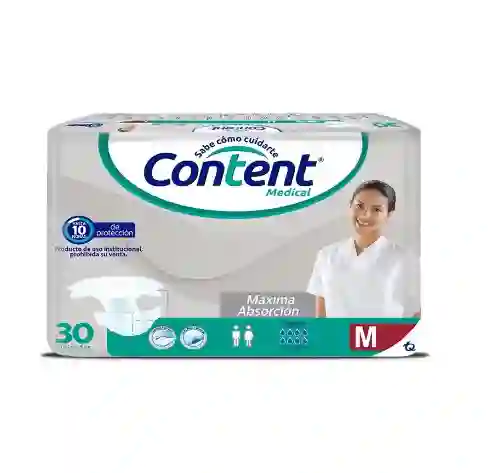 30 Pañales Content Medical Adulto Talla M