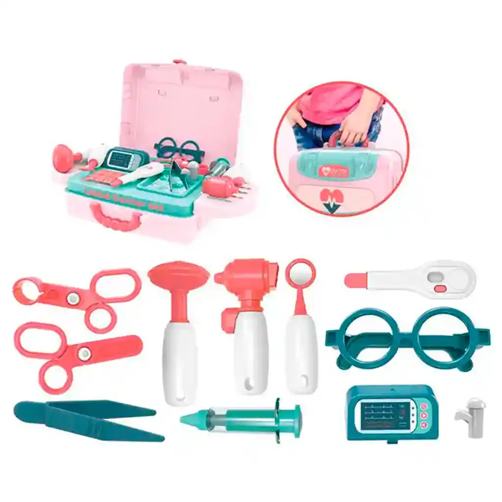 Kit Maleta Doctora Portátil 3 En 1 Juguete Accesorios