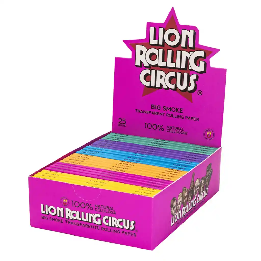 Papel Transparente King Size De Lion Rolling Circus