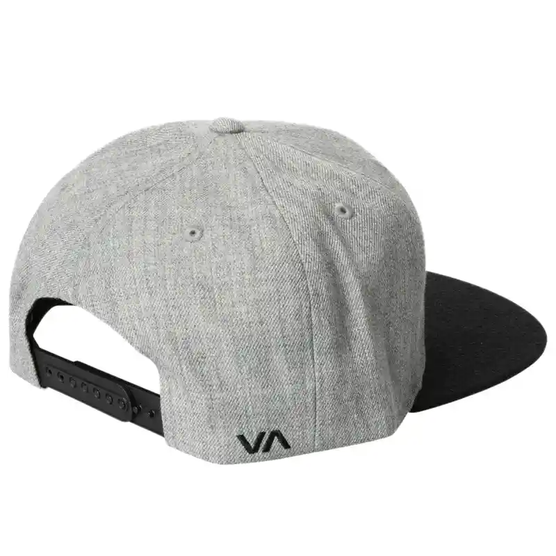 Gorra Rvca Gris Logo Negro Vicera Negra Twill Snapback