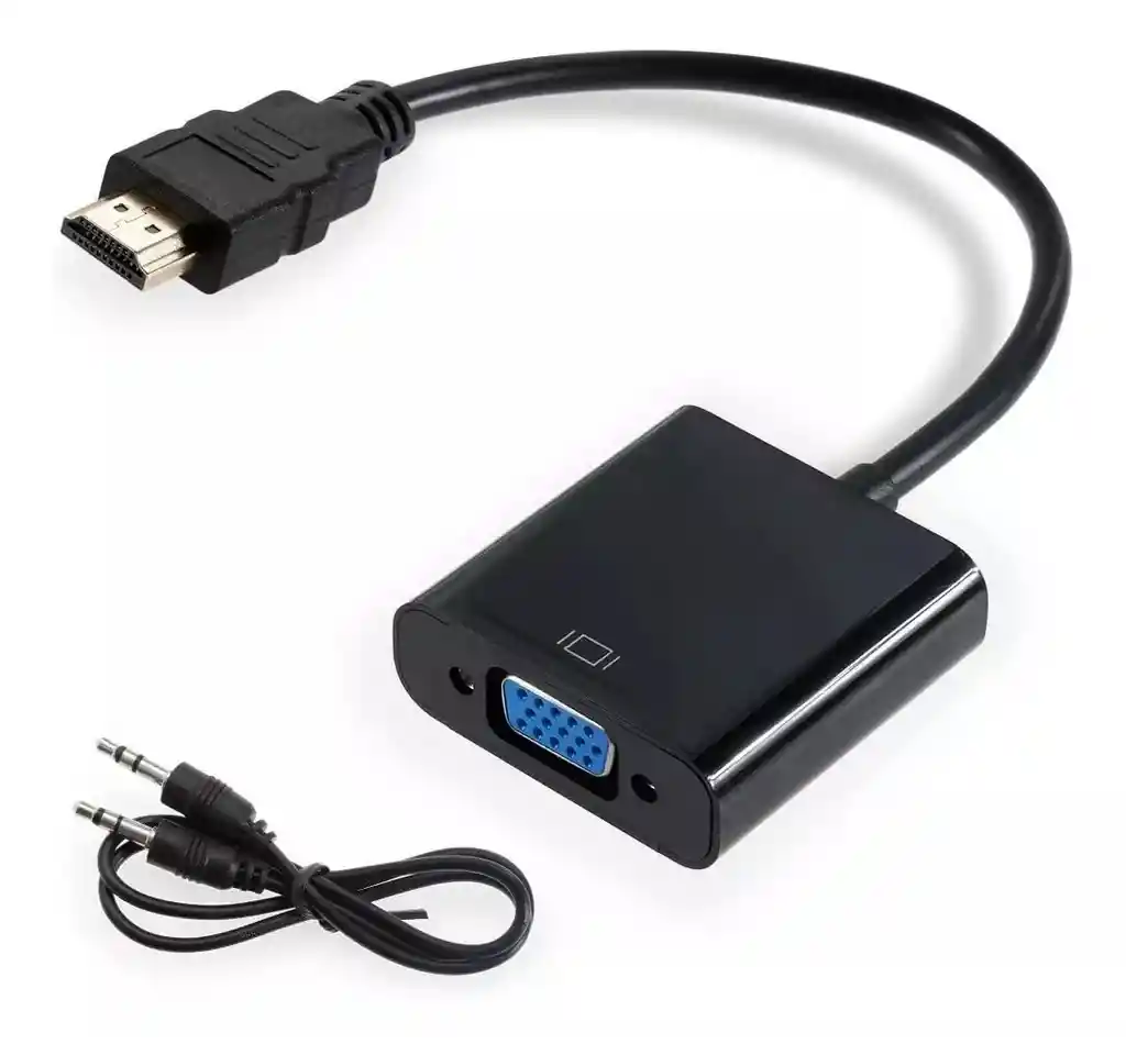 Conversor Adaptador Hdmi A Vga De Salida Hdmi A Entrada Vga