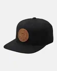 Gorra Rvca Negra Logo Cuero Tract Snapback