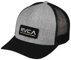 Gorra Rvca Gris Logo Negro Ticket Trucker