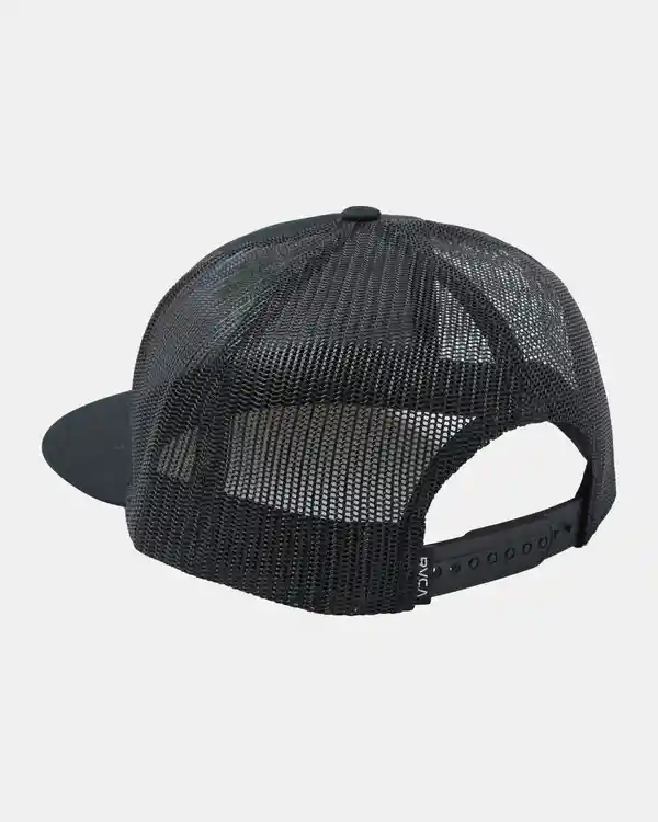 Gorra Rvca Negra Logo Negro Dados Pair O Dice Trucker