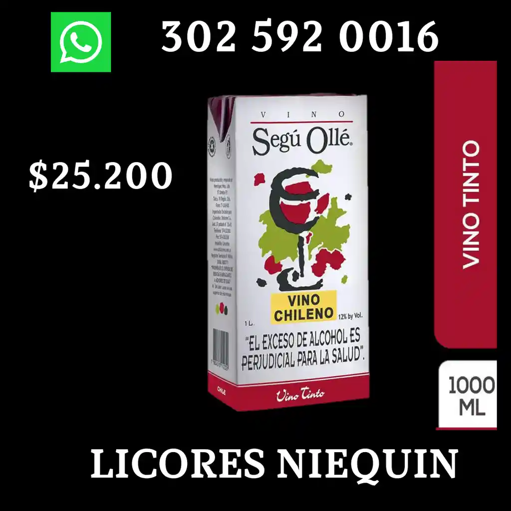 Segu Olle Vino Tinto Chileno