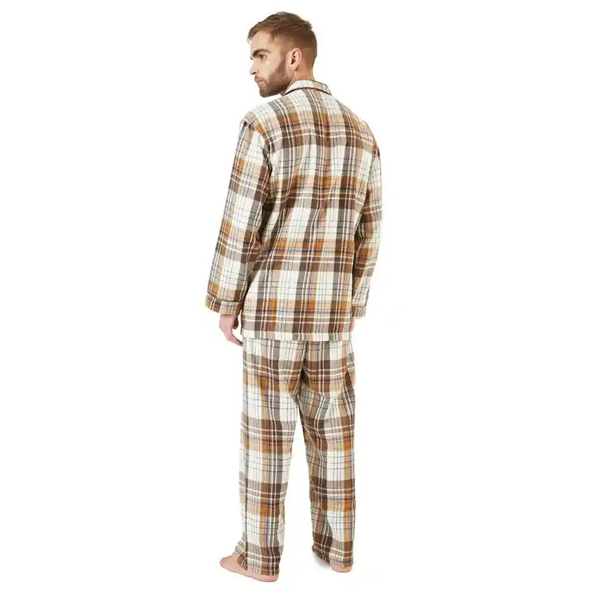 Pijama Hombre Leñadora Ocre Oscuro Talla Xl