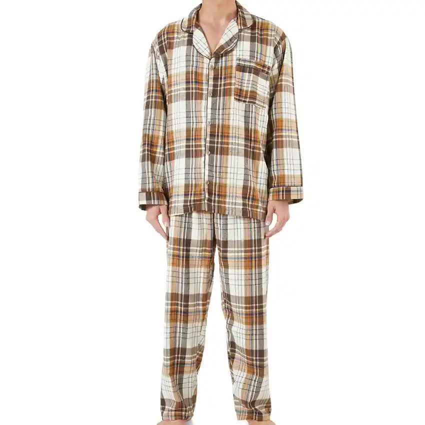 Pijama Hombre Leñadora Ocre Oscuro Talla Xl