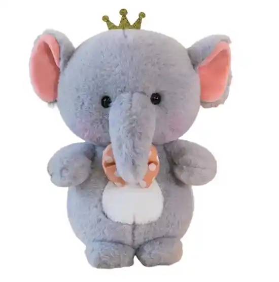 Elefante Con Corona Y Corbatin 22cm