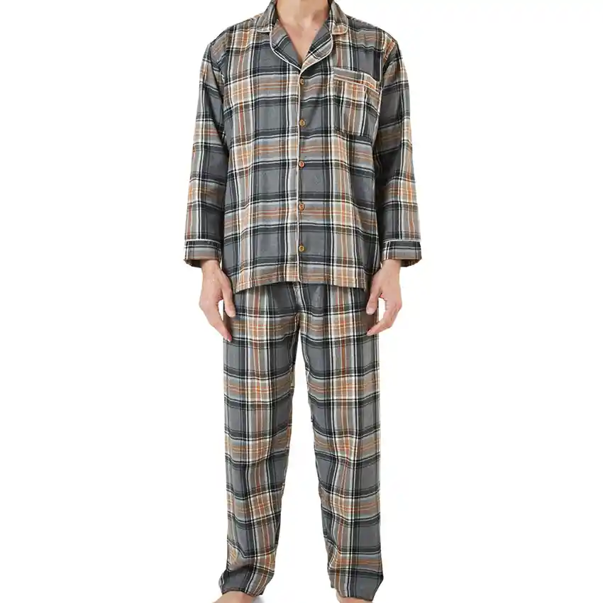 Pijama Hombre Leñadora Gris Pizarra Talla Xs