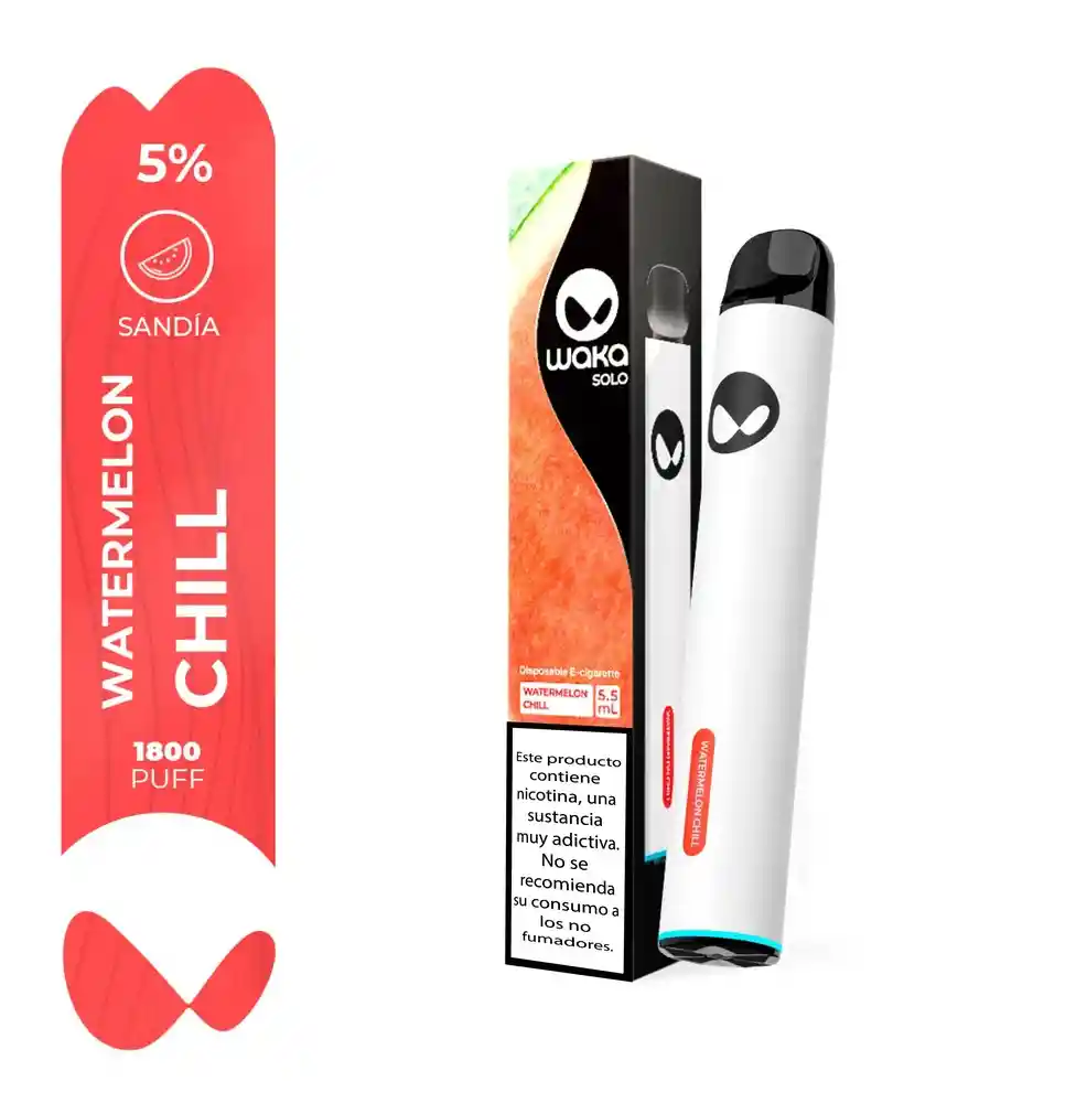 Vape Waka 1.800 Puffs Watermelon Chill