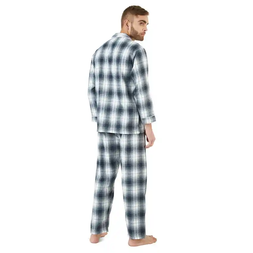 Pijama Hombre Leñadora Santana Azul Grisáceo Talla S