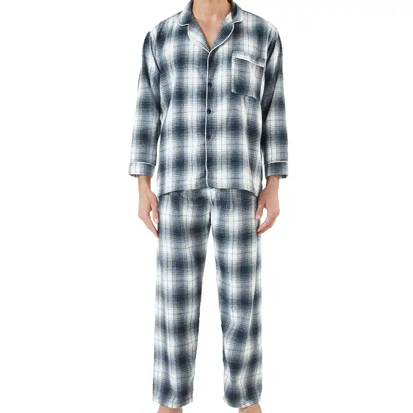 Pijama Hombre Leñadora Santana Azul Grisáceo Talla S