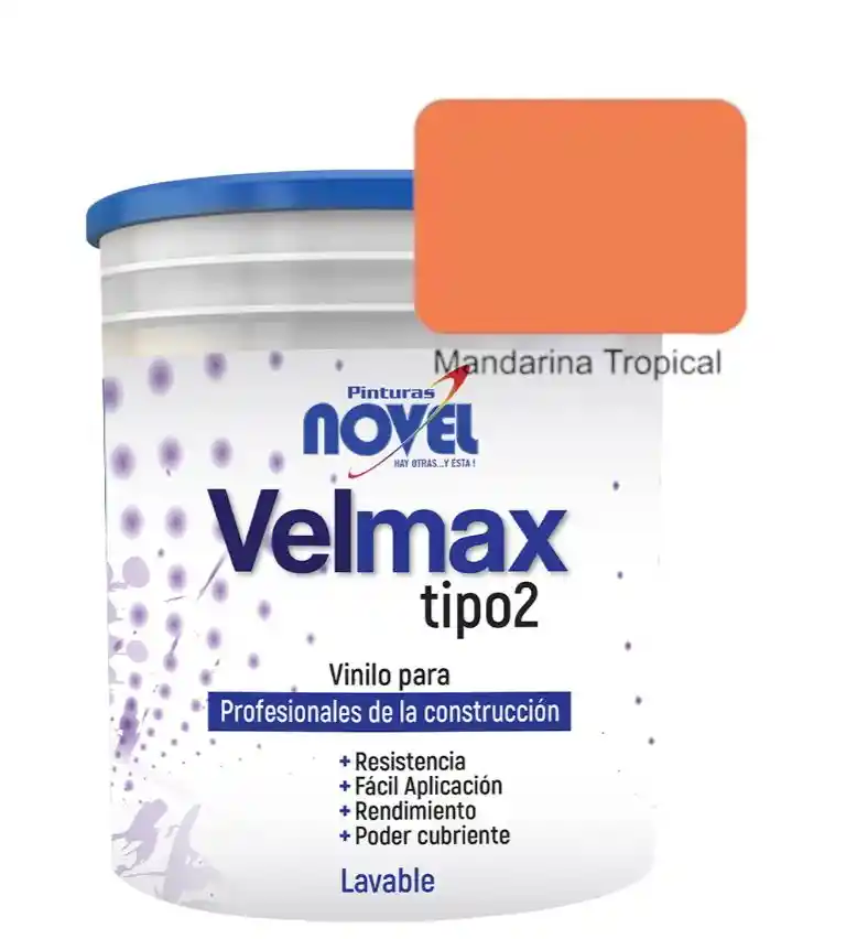 Velmax Pintura Mandarina Tropical Lable Interior Y Exterior Galon