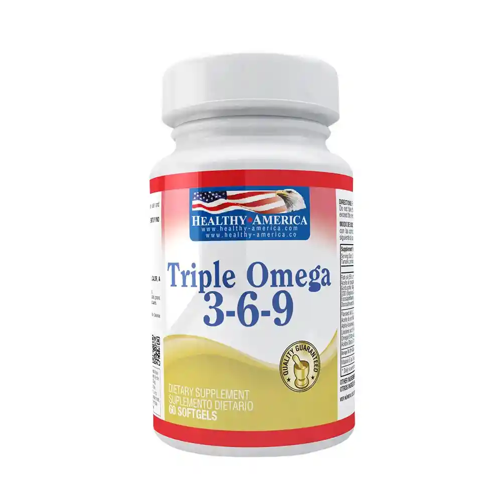 Triple Omega 3-6-9 Healthy America 1200mg 60 Softgels