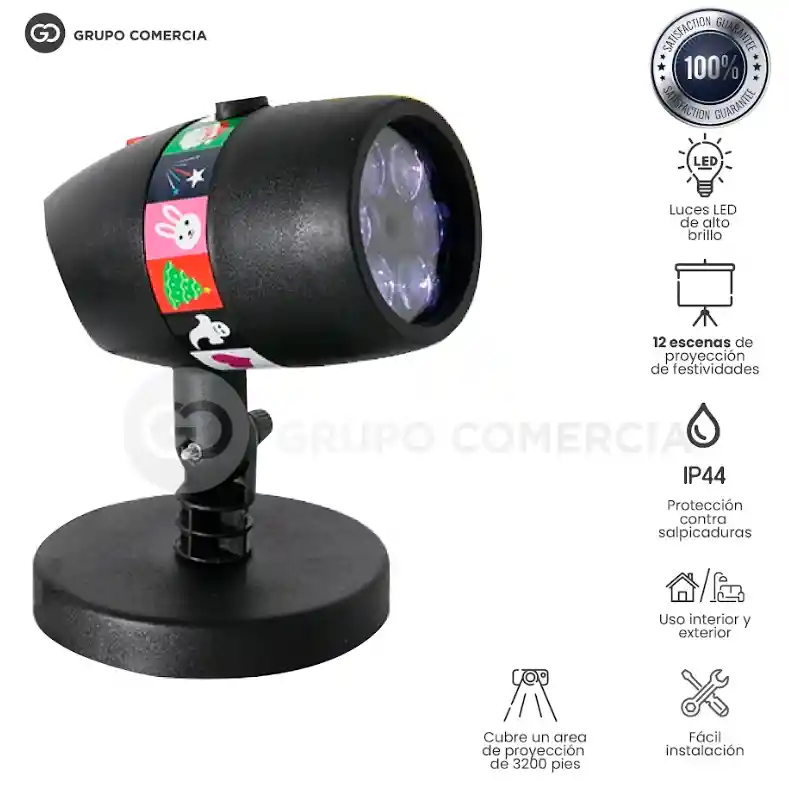 Proyector Luces Led 12 Escenas Navideñas Halloween