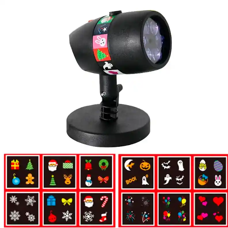 Proyector Luces Led 12 Escenas Navideñas Halloween